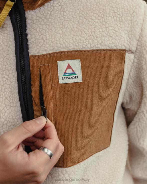 Passenger menn trekker resirkulert dyppelet sherpa fleece varm elfenben 0602424