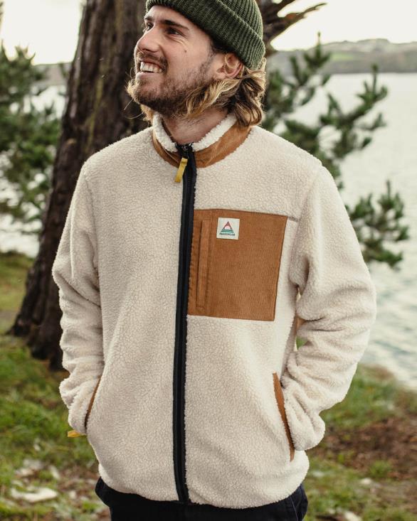 Passenger menn trekker resirkulert dyppelet sherpa fleece varm elfenben 0602424