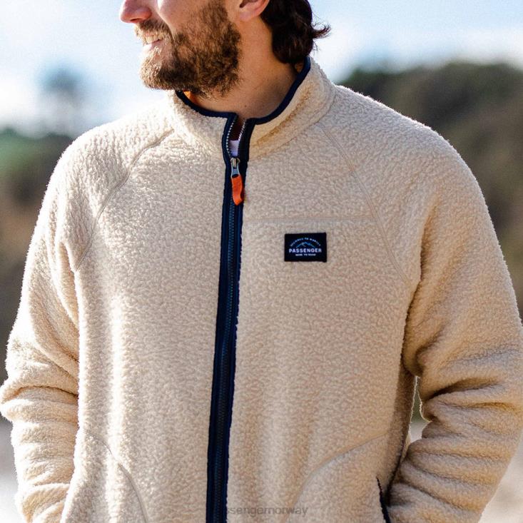 Passenger menn tripper full zip resirkulert sherpa fleece havregryn 0602432