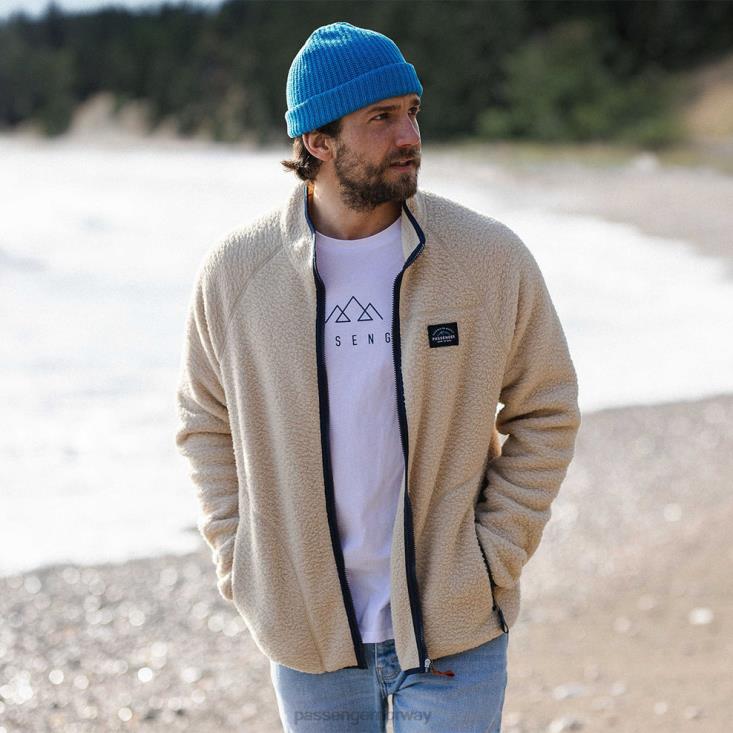 Passenger menn tripper full zip resirkulert sherpa fleece havregryn 0602432