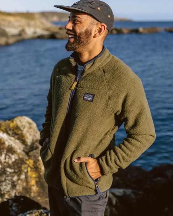 Passenger menn tripper resirkulert sherpa full zip fleece khaki 0602445
