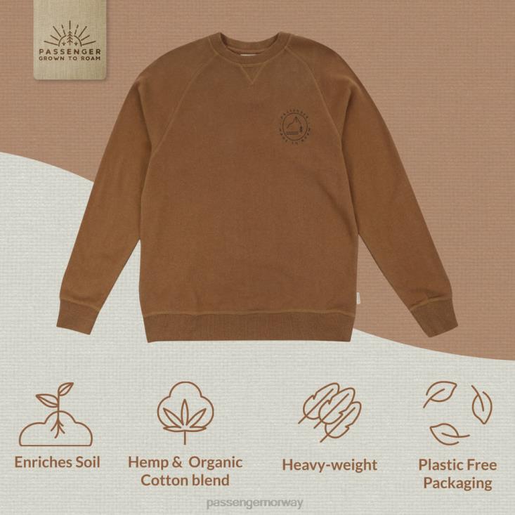 Passenger menn glendale hamp sweatshirt gummi 06024135