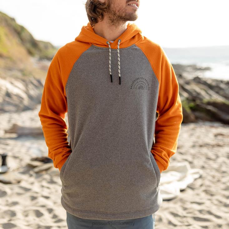 Passenger menn good vibes resirkulert polar fleece hettegenser grå mergel 0602465