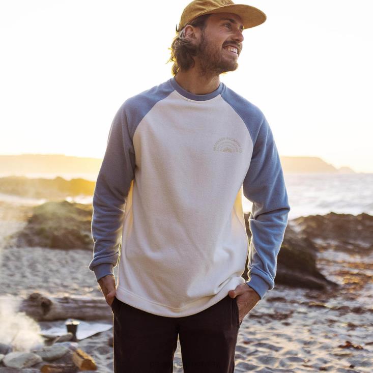 Passenger menn good vibes resirkulert polar fleece sweatshirt egret 0602466