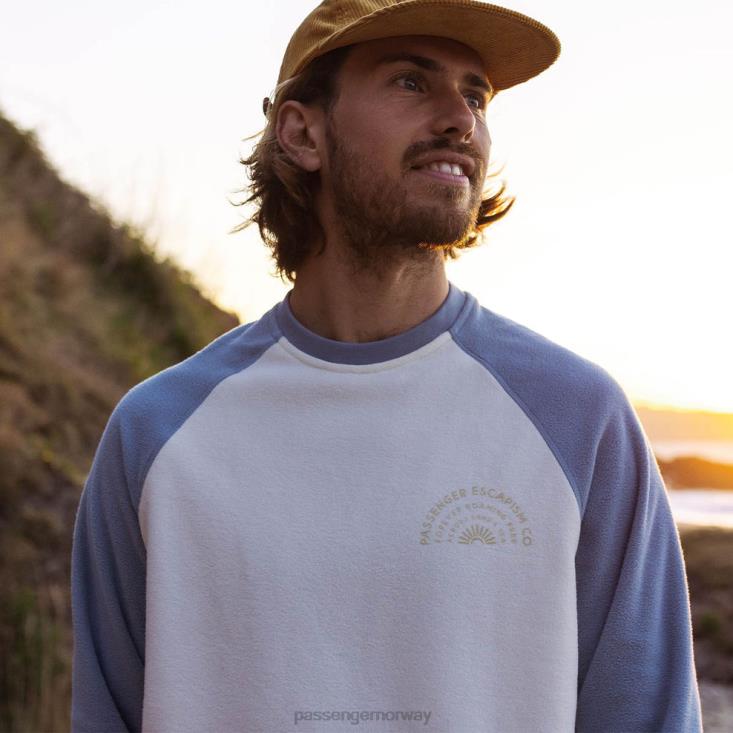 Passenger menn good vibes resirkulert polar fleece sweatshirt egret 0602466