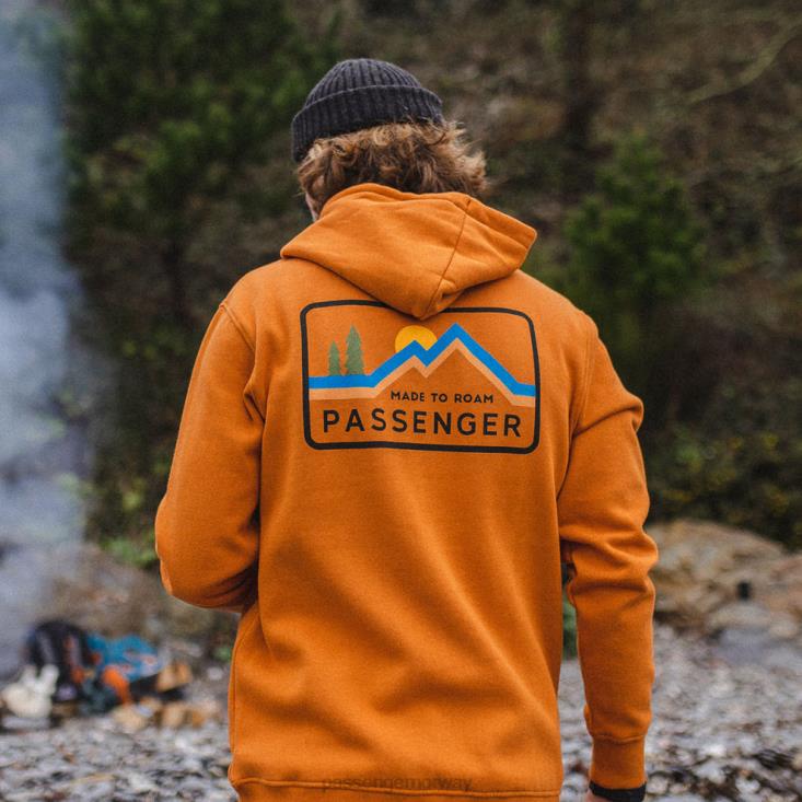 Passenger menn laget for å streife rundt resirkulert hettegenser sunrise orange 06024138