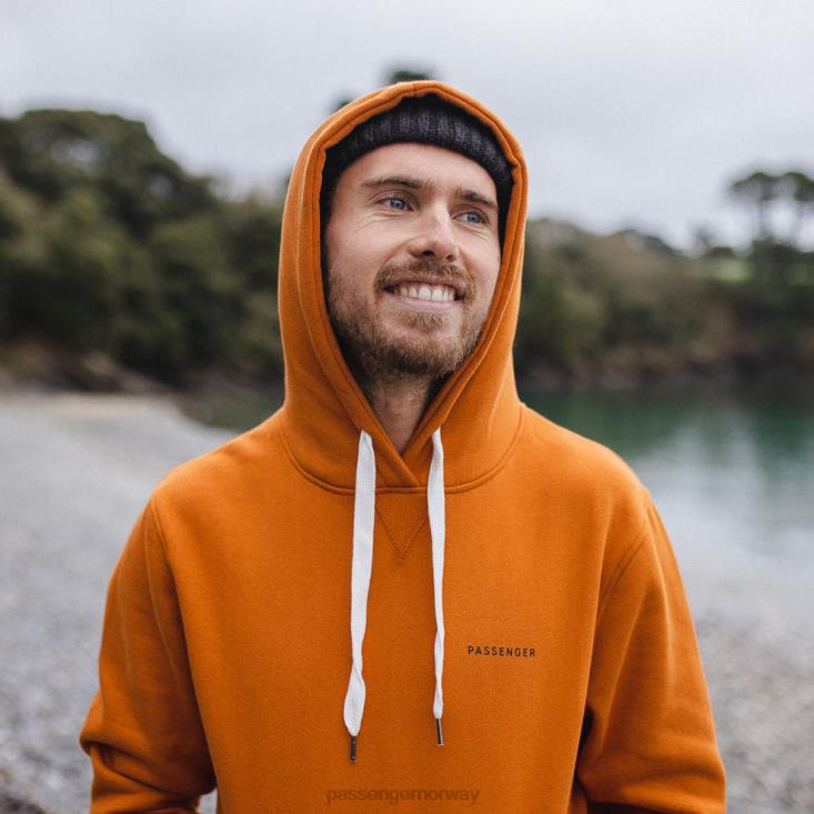 Passenger menn laget for å streife rundt resirkulert hettegenser sunrise orange 06024138