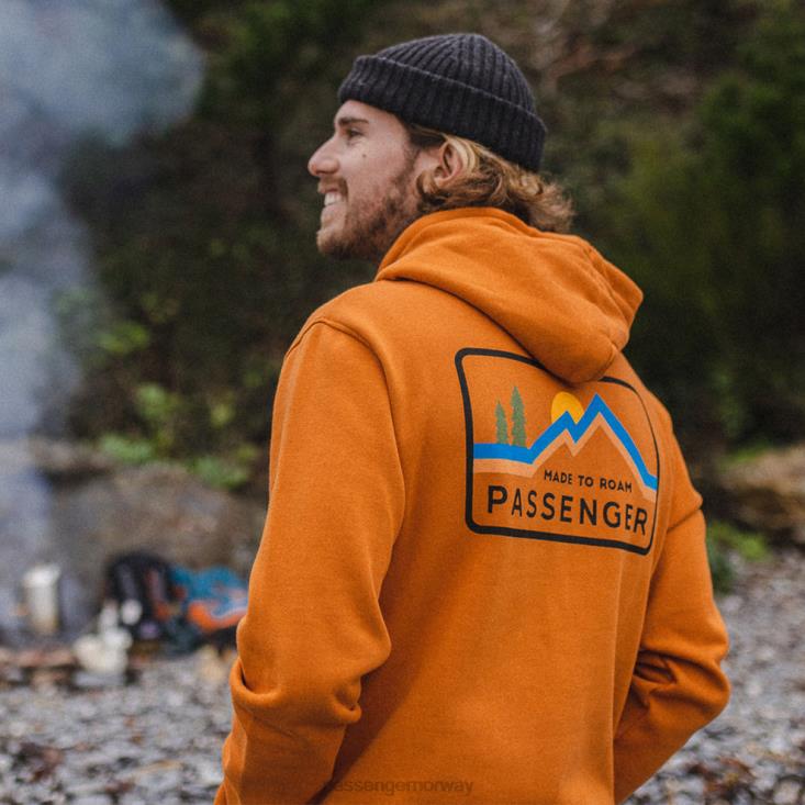Passenger menn laget for å streife rundt resirkulert hettegenser sunrise orange 06024138