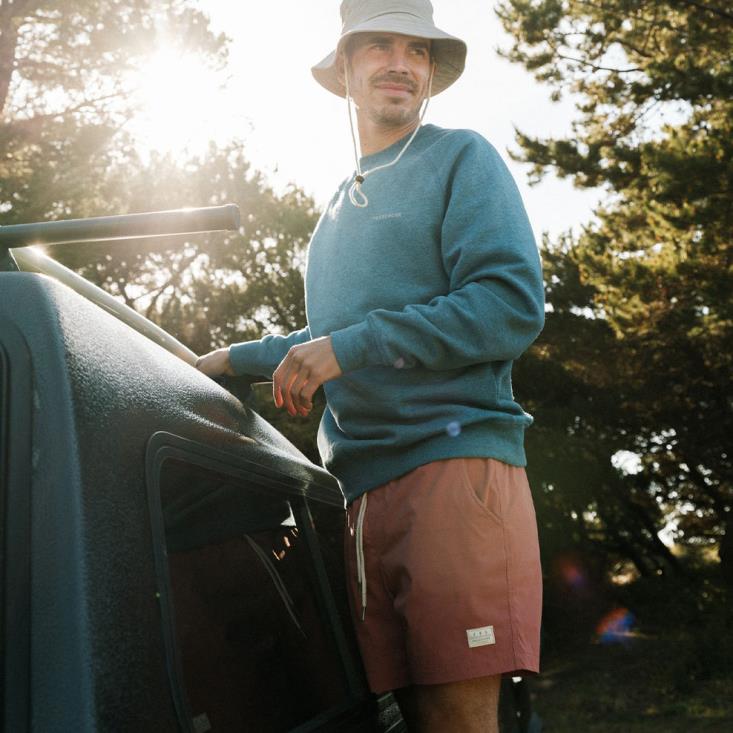 Passenger menn laget for å streife rundt resirkulert sweatshirt niagra blue merg 06024102