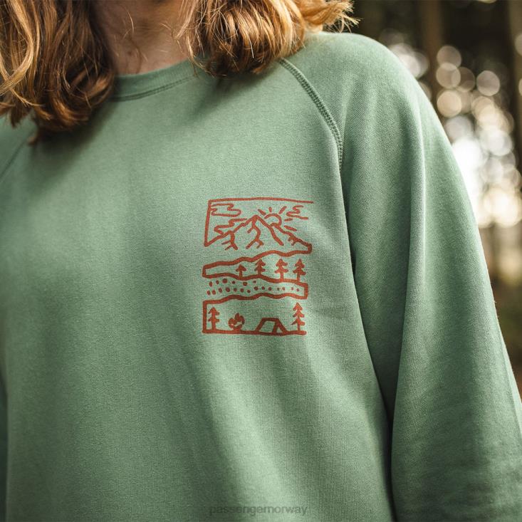 Passenger menn natur hamp sweatshirt mørk eføy 06024123