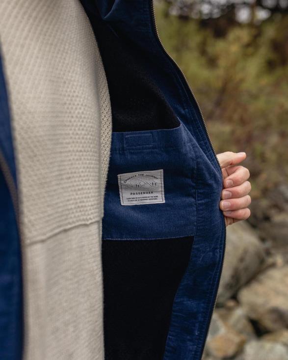 Passenger menn horizon cord jakke mørk denim 06024156