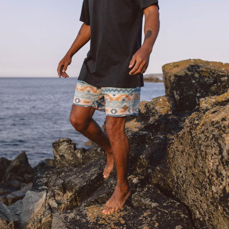 Passenger menn backcountry shorts multi geo stripe 06024289