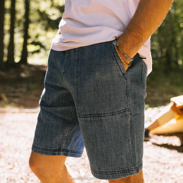 Passenger menn furu denimshorts i økologisk bomull vasket denim 06024304