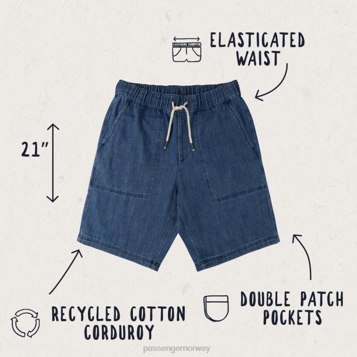 Passenger menn furu denimshorts i økologisk bomull vasket denim 06024304