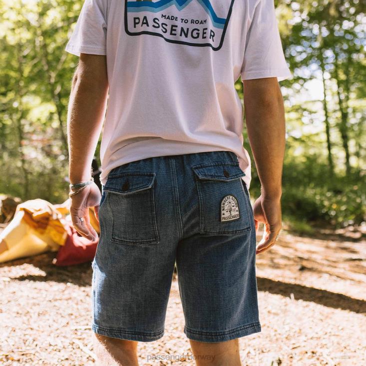 Passenger menn furu denimshorts i økologisk bomull vasket denim 06024304