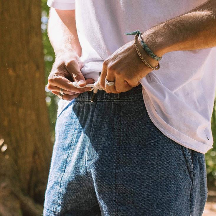 Passenger menn furu denimshorts i økologisk bomull vasket denim 06024304