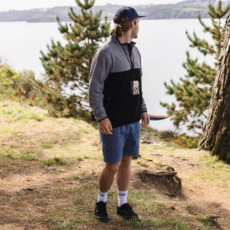 Passenger menn topanga resirkulerte cordshorts steinblå 06024280