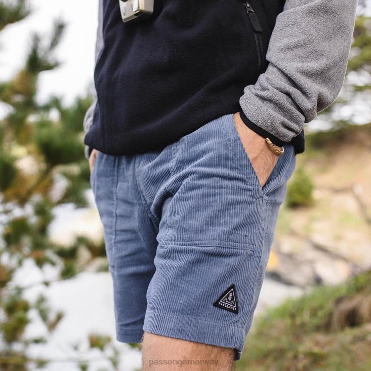 Passenger menn topanga resirkulerte cordshorts steinblå 06024280
