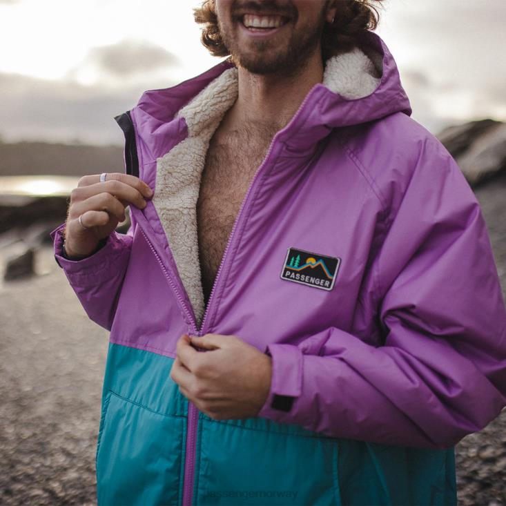 Passenger menn roaming resirkulert sherpa fôret skiftende kappe viridian green/orchid 0602414