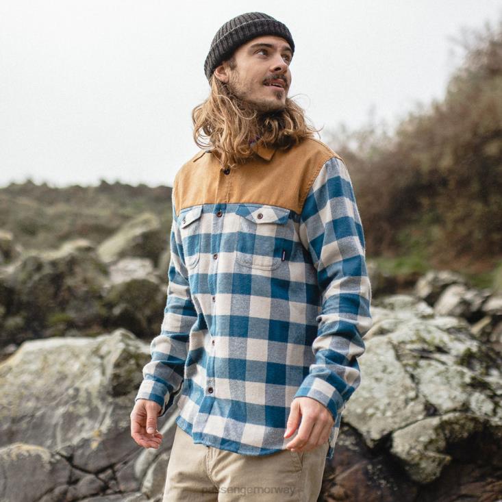 Passenger menn søk skjorte off white/marine 06024272