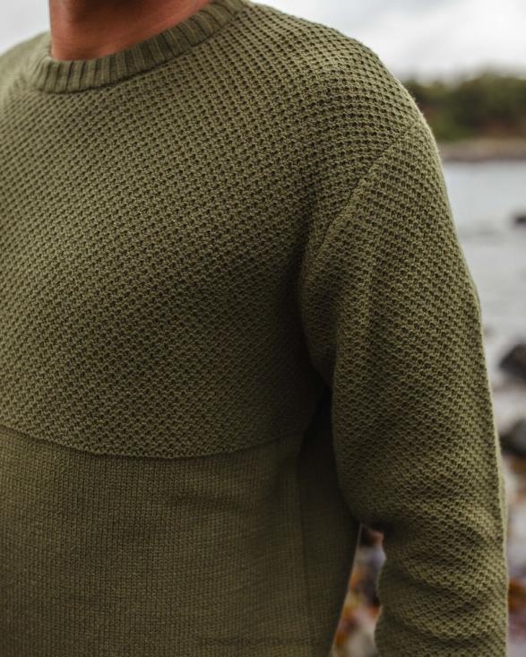 Passenger menn swell strikket genser khaki 06024198
