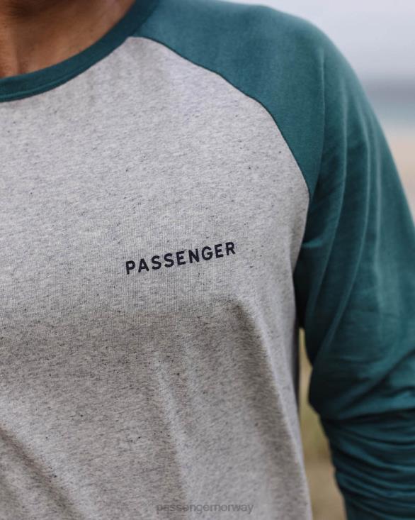 Passenger menn laget for å streife rundt resirkulert bomull ls t-skjorte grå mergel 06024233
