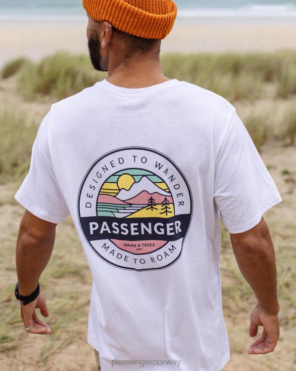 Passenger menn odyssey t-skjorte i resirkulert bomull hvit 06024345