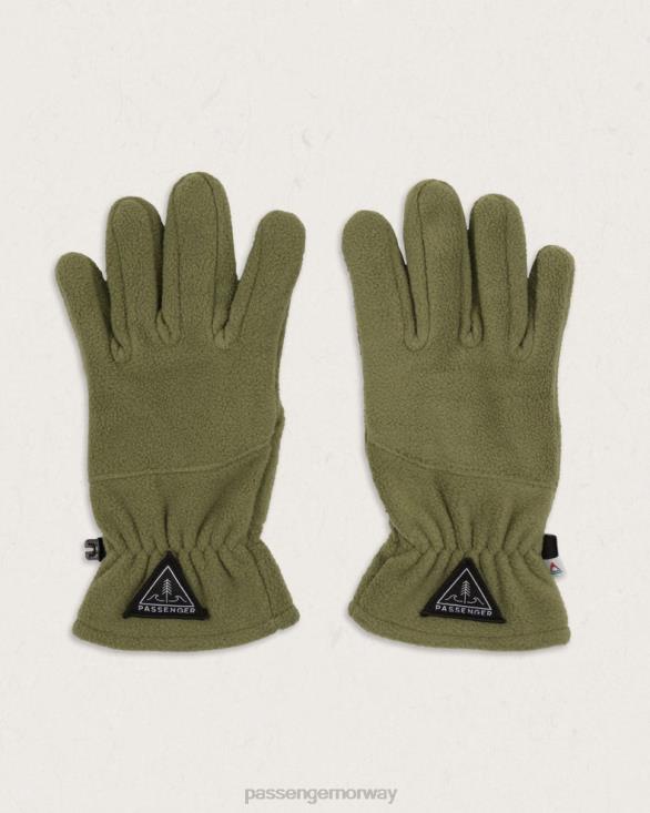 Passenger menn dagsturer resirkulert polar fleece berøringsskjerm hansker khaki 06024514