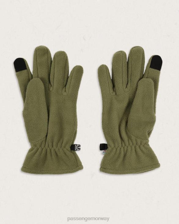 Passenger menn dagsturer resirkulert polar fleece berøringsskjerm hansker khaki 06024514