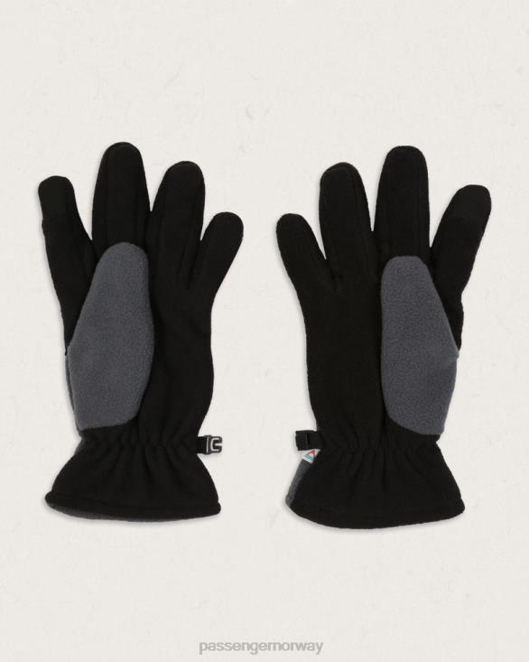 Passenger menn dagsturer resirkulerte polar fleece berøringsskjermhansker svart 06024512