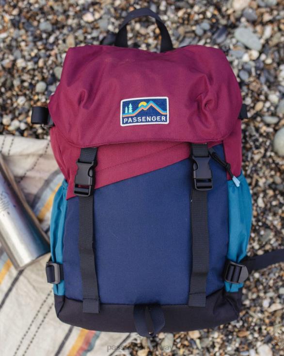 Passenger menn boondocker resirkulert 26l ryggsekk marine/burgunder 06024515