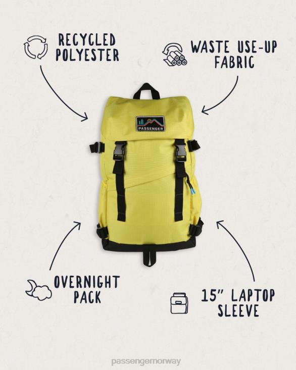 Passenger menn boondocker resirkulert 26l ryggsekk skinnende gul 06024563