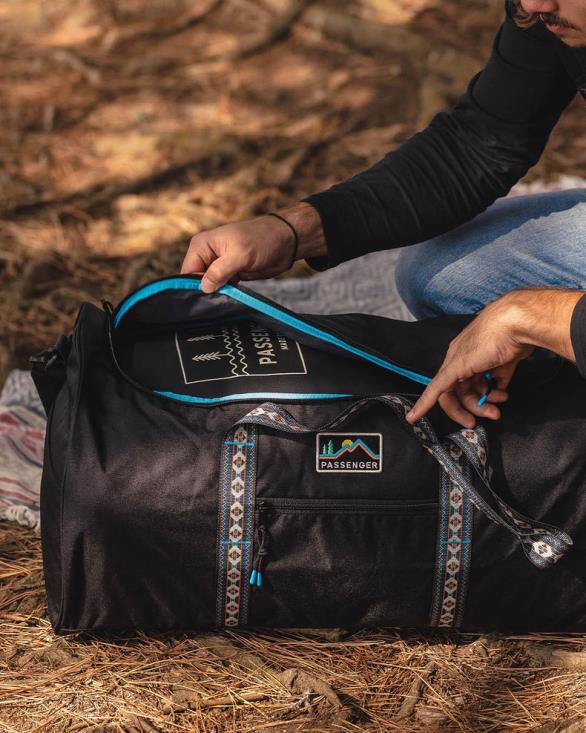 Passenger menn weekender 58l resirkulert polyester duffle bag svart 06024564