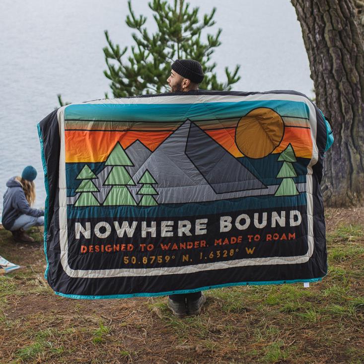 Passenger menn nomadisk resirkulert sherpa-teppe svart 'nowhere bound'-trykk 06024508