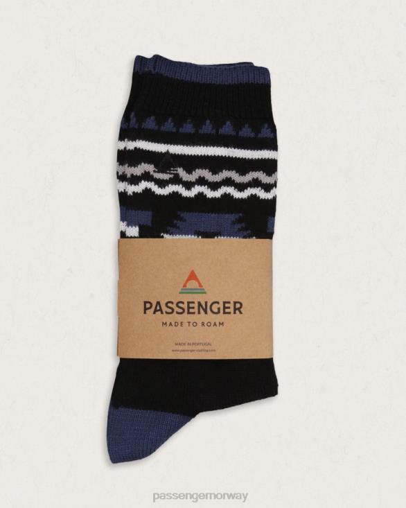 Passenger unisex bothy økologiske mellomvekts sokker sorte 06024500